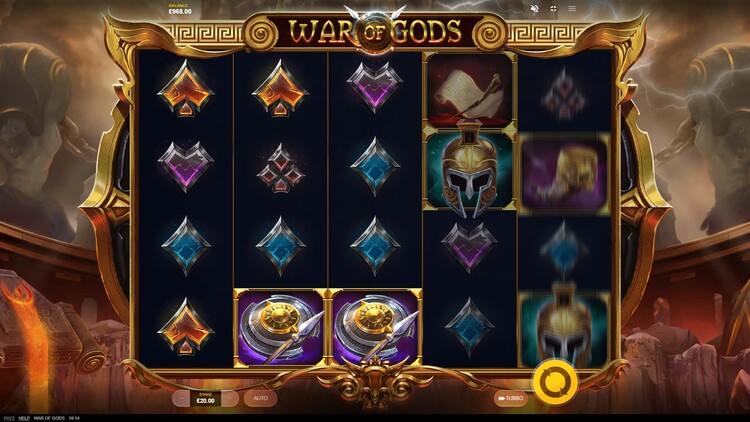 Gameplay of War of Gods slot
