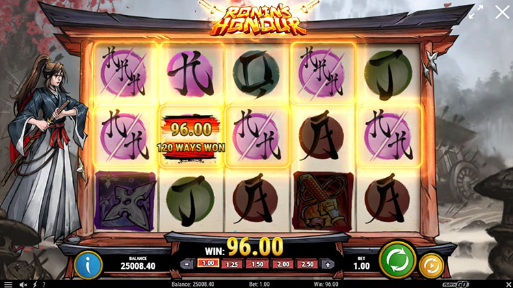 The payout occurred on 120 lines by cutting cells on all but the second reel