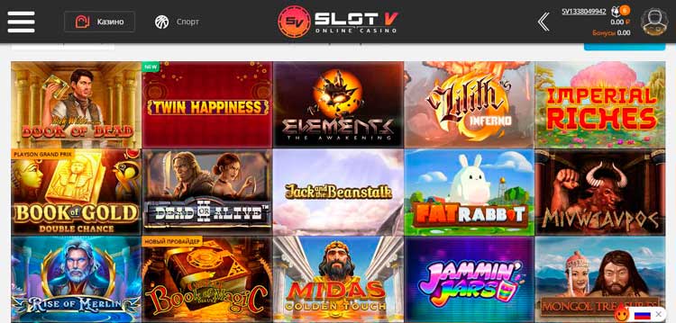 Игры в онлайн-казино Slot V