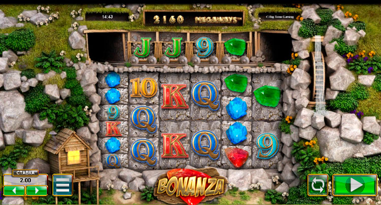Игровое поле слота Bonanza