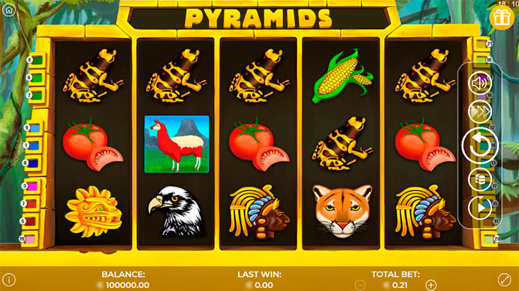 Gameplay of Pyramids slot machine