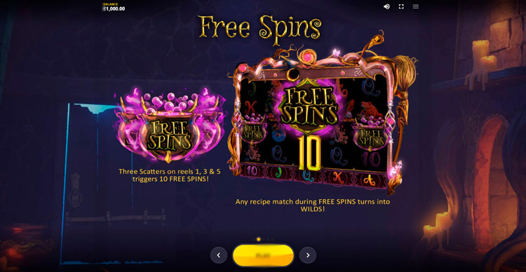 Free spins in Beriched game