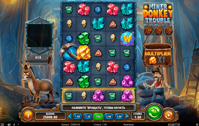 Winning in Miner Donkey Trouble slot