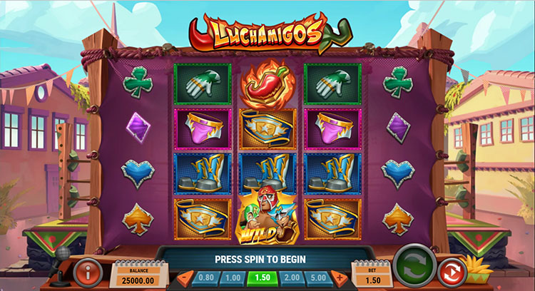 Start screen in Luchamigos slot